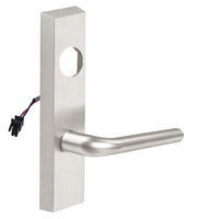 SARGENT LC-776-8-ETME-24V-US15 electrified ET trim lever in satin nickel, rectangular escutcheon, ME lever