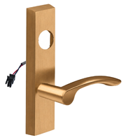 SARGENT LC-776-8-ETMV-24V-US10 electrified ET trim lever, satin bronze escutcheon with curved MV lever