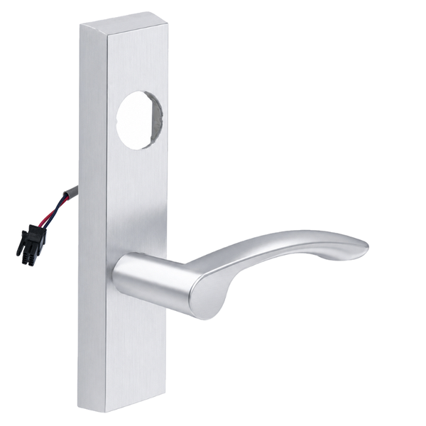 SARGENT LC-776-8-ETMV-24V-US26D electrified ET trim lever, satin chrome, rectangular escutcheon, less cylinder
