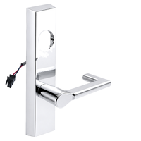 SARGENT LC-776-8-ETND-12V-US26 electrified ET trim lever in polished chrome, rectangular escutcheon, less cylinder