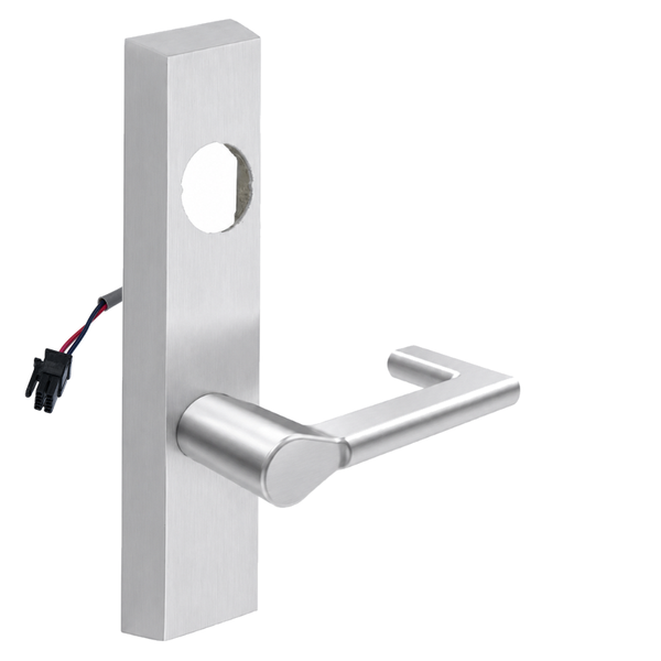 SARGENT LC-776-8-ETND-12V-US26D electrified ET trim lever, satin chrome, rectangular escutcheon less cylinder