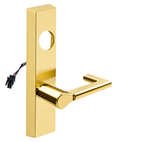 SARGENT LC-776-8-ETND-24V-US3 electrified ET trim lever, polished brass, rectangular escutcheon, less cylinder