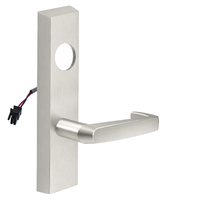 SARGENT LC-776-8-ETNJ-12V-US15 electrified ET trim lever, satin nickel, rectangular escutcheon with NJ lever