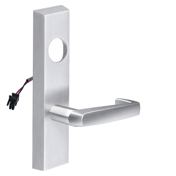 SARGENT LC-776-8-ETNJ-24V-US26D electrified ET trim lever, satin chrome, rectangular escutcheon, less cylinder