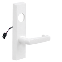 SARGENT LC-776-8-ETNJ-24V-WSP electrified NJ lever trim in white suede powder coat, less cylinder
