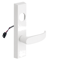 SARGENT LC-776-8-ETP-24V-WSP electrified ET trim lever in white suede powder coat, rectangular escutcheon