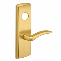SARGENT LC-P704-WEA-US4 wide stile exit device lever trim, satin brass plate with curved A lever, less cylinder