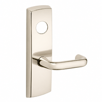 SARGENT LC-P704-WEJ-US14 wide stile exit device lever trim, satin nickel plate with J lever and round cylinder opening
