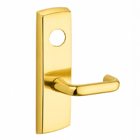 SARGENT LC-P704-WEJ-US3 wide stile exit device lever trim, polished brass plate with J lever, less cylinder