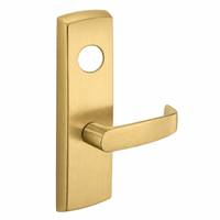 SARGENT LC-P704-WEL-US9 wide stile exit device lever trim, satin brass plate with L lever, less cylinder