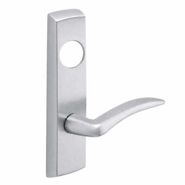 SARGENT LC-P706-8-NEA-US26D narrow stile exit device lever trim, satin chrome plate with curved A lever
