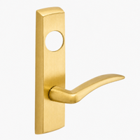 SARGENT LC-P706-8-NEA-US4 narrow stile exit device lever trim, satin brass plate with curved lever, less cylinder