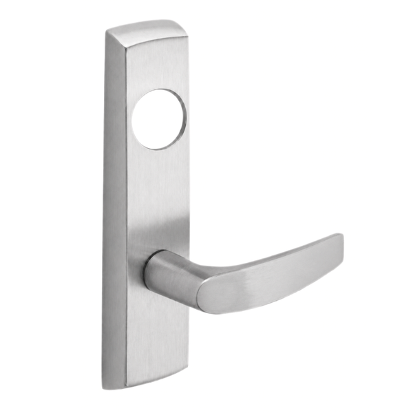 SARGENT LC-P706-8-NEB narrow stile exit device lever trim, US26D satin chrome, B lever, less cylinder