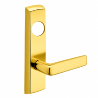 SARGENT LC-P706-8-NEE-US3 narrow stile exit device lever trim, polished brass plate with straight E lever