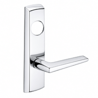 SARGENT LC-P706-8-NEF-US26 narrow stile exit device lever trim, polished chrome backplate and F lever