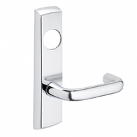 SARGENT LC-P706-8-NEJ-US26 narrow stile exit device lever trim, polished chrome backplate with J lever