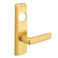 SARGENT LC-P713-8-NEE-US4 narrow stile exit device lever trim, satin brass plate with E lever, less cylinder
