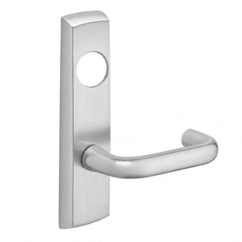 SARGENT LC-P713-8-NEJ US26D narrow stile exit device lever trim with J lever, satin chrome backplate