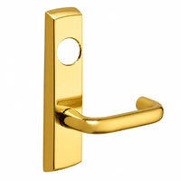 SARGENT LC-P713-8-NEJ-US3 narrow stile exit device lever trim, polished brass J lever with escutcheon