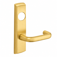 SARGENT LC-P713-8-NEJ-US4 narrow stile exit device lever trim, satin brass J lever on escutcheon, less cylinder
