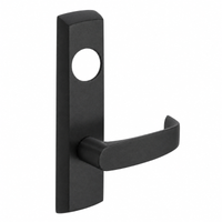 SARGENT LC-P713-8-NEL-BSP narrow stile exit device lever trim in BSP black suede, less cylinder