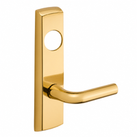 SARGENT LC-P713-8-NEW-US9 narrow stile exit device lever trim, polished bronze, escutcheon with round cylinder hole