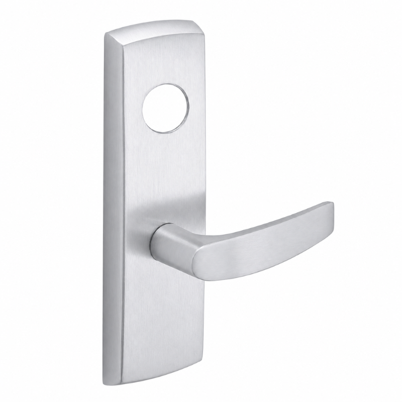 SARGENT LC-P713-8-WEB US26D wide stile exit device lever trim with B lever, satin chrome, less cylinder