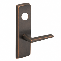 SARGENT LC-P713-8-WEF-US10BL wide stile exit device lever trim, dark bronze finish, escutcheon with cylinder hole
