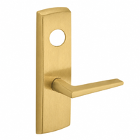 SARGENT LC-P713-8-WEF-US4 wide stile exit device lever trim, satin brass plate with straight F lever