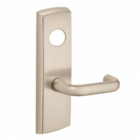 SARGENT LC-P713-8-WEJ-US15 wide stile exit device lever trim, satin nickel, J lever with rectangular escutcheon