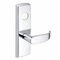 SARGENT LC-P713-8-WEP-US26 wide stile exit device lever trim, polished chrome, P lever with rectangular escutcheon
