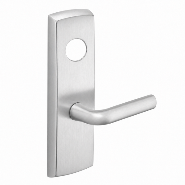 SARGENT LC-P713-8-WEW US26D wide stile exit device lever trim, satin chrome, W lever with blank cylinder hole