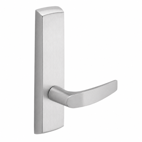 SARGENT P715-8-NEB narrow stile exit device lever trim, B lever, satin chrome US26D, non-keyed