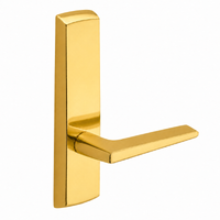 SARGENT P715-8-NEF-US3 narrow stile exit device lever trim, polished brass, rectangular escutcheon and F lever