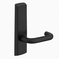 SARGENT P715-8-NEJ-BSP narrow stile exit device lever trim, black suede powder coat J lever, non-keyed