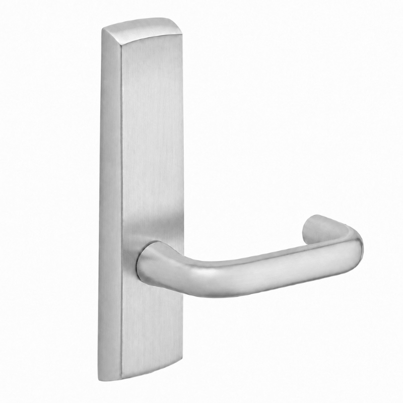 SARGENT P715-8-NEJ-US26D narrow stile exit device lever trim, satin chrome, J lever on rectangular plate