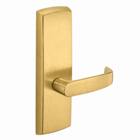 SARGENT P715-8-WEL-US4 wide stile exit device lever trim, satin brass plate with L lever, non-keyed