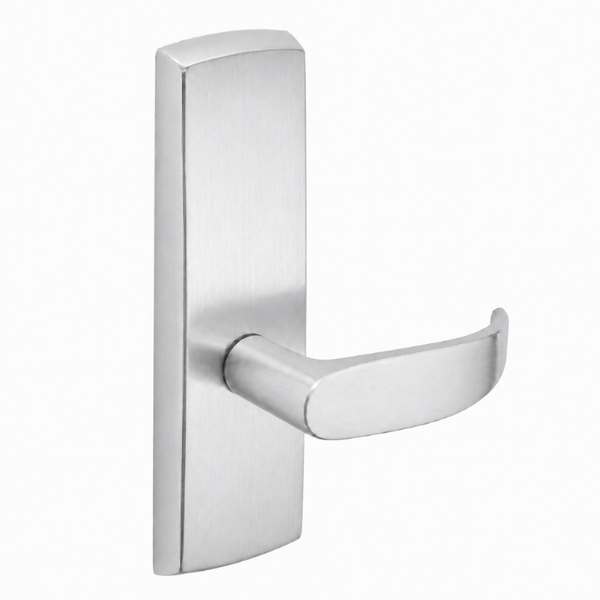SARGENT P715-8-WEP wide stile exit device lever trim, satin chrome US26D, P lever on rectangular escutcheon