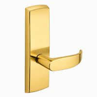 SARGENT P715-8-WEP US3 wide stile exit device lever trim, polished brass plate with P lever, non-keyed