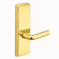 SARGENT P715-8-WEW-US3 wide stile exit device lever trim, polished brass, W lever on long rectangular plate