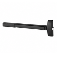 SARGENT PE8810-F-BSP wide stile rim exit device, black suede powder coat, push bar with latch end