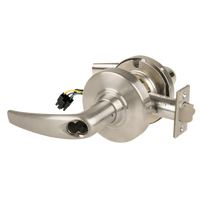 Schlage ND80BD-EL-ATH 619 satin nickel electrified storeroom cylindrical lock with Athens lever and latch