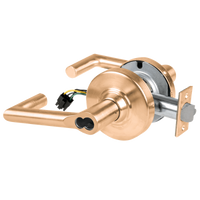 Schlage ND80BD-EL-BRK electrified storeroom cylindrical lock, Boardwalk lever, satin bronze 612 finish