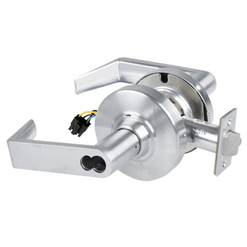Schlage ND80BD-RHO-626 RX storeroom cylindrical lock, satin chrome, Rhodes lever, SFIC prep less core