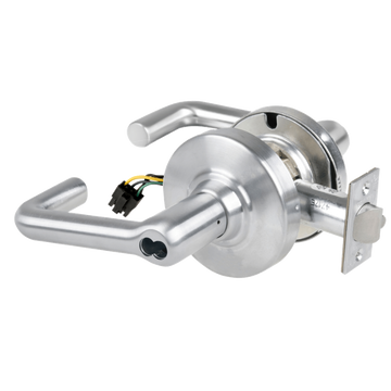 Schlage ND80BD-TLR-RX cylindrical storeroom lock, tubular lever, satin chrome 626, SFIC prep less core