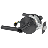 Schlage ND80JD-BRW-RX 622 black cylindrical storeroom lock with Broadway lever, FSIC prep and REX wiring