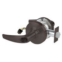 Schlage ND80JD-EL-ATH 643E electrified storeroom lock, dark bronze Athens lever with cylindrical latch