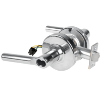Schlage ND80JD-EU-BRW-625 electrified storeroom lock, satin chrome, Broadway lever, cylindrical chassis