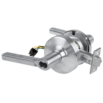 Schlage ND80JD-LAT-RX 626 storeroom cylindrical lock with Latitude lever, satin chrome, less core