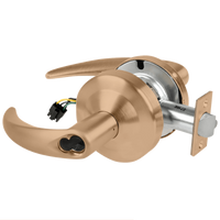 Schlage ND80JD OME RX 612 satin bronze storeroom cylindrical lock with Omega lever and request-to-exit